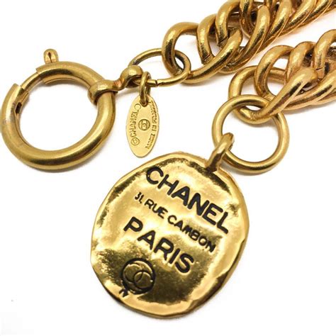 vintage chanel charm bracelet|authentic vintage chanel necklace.